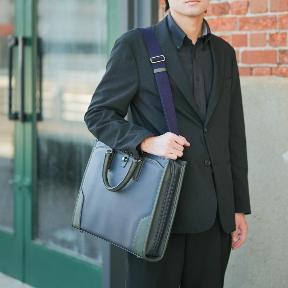 craftsmanship　Saffiano 3Directionブリーフ【豊岡鞄】