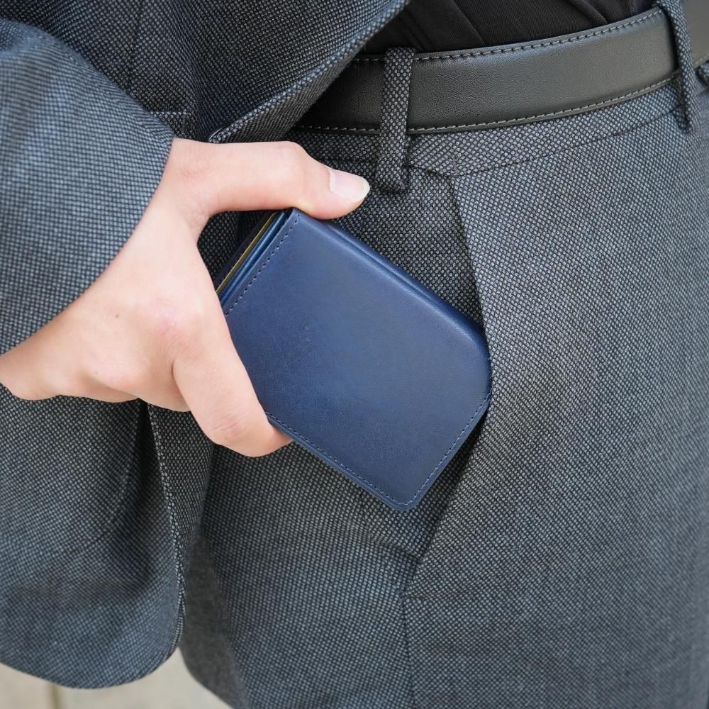 anti-mode style Ai（藍）三つ折りウォレット【豊岡財布】